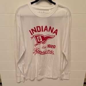 Indiana University White Hoosier Long Sleeve Tee